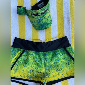 Pelagic women’s performance shorts & visor